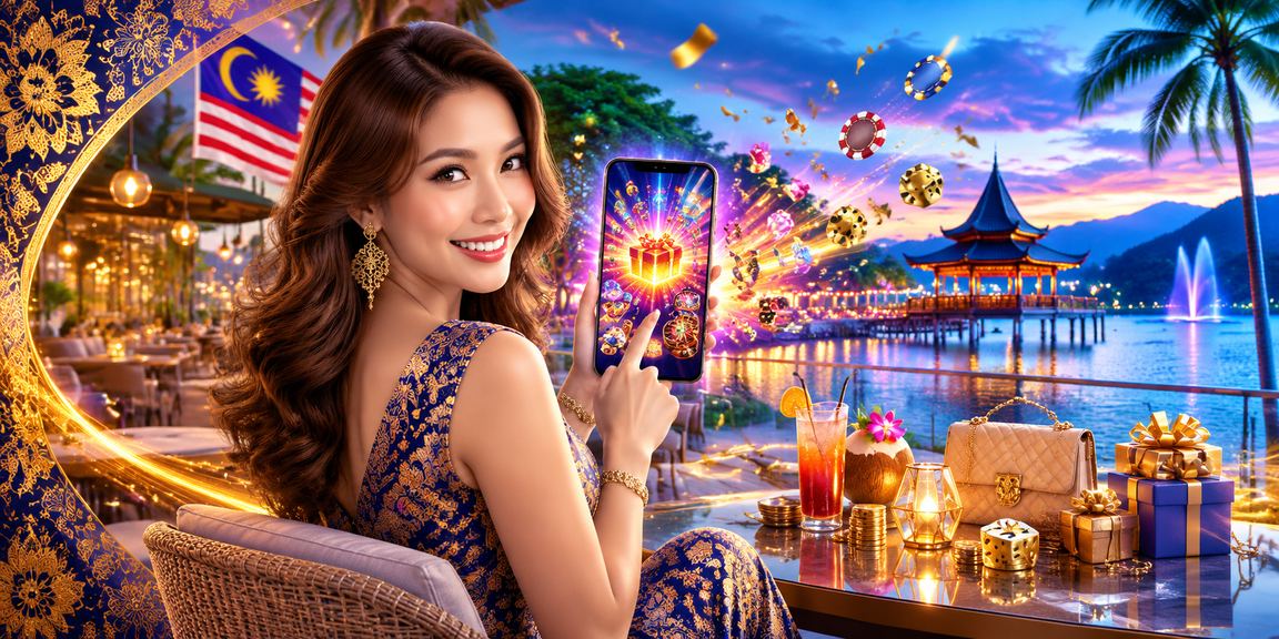 Antara muka kasino mudah alih Malaysia dengan motif batik tempatan